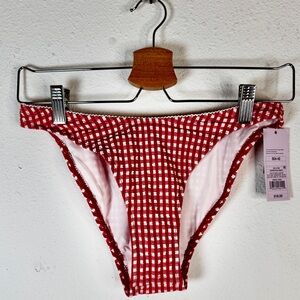 NWT Wild Fable Red Gingham Bikini Bottom (Small)